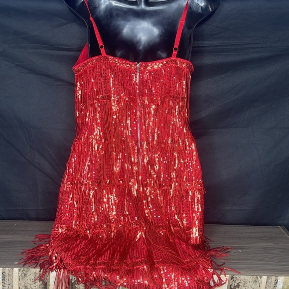 Red Shimmer Dress NWOT - Picture 2 of 2